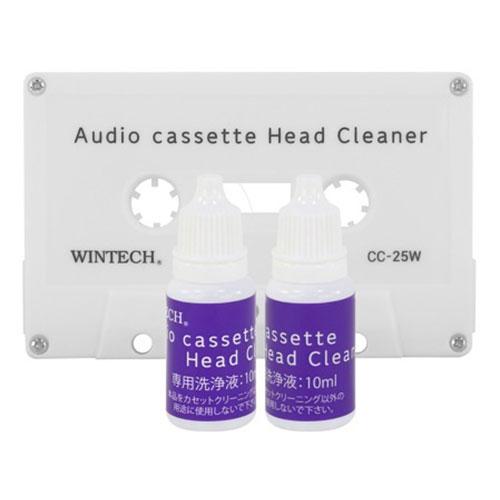 WINTECH カセットヘッドクリーナー 湿式 磁気ヘッド及びピンチローラーをクリーニング 乾式とし...