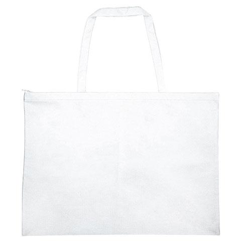 ARTEC カラー不織布バッグ 持ち手Wタイプ 大(62×45cm) 白 肩掛けと手持ちの2WAYタ...