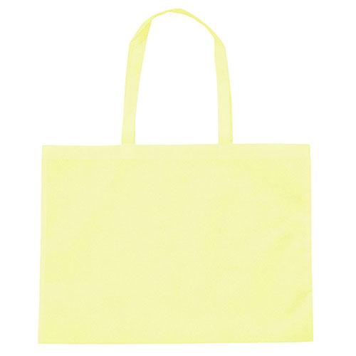 ARTEC カラー不織布バッグ 大(63×46cm) 薄黄 軽くて丈夫な肩掛けできる不織布バッグ A...