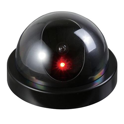 ARTEC 防犯ダミーカメラドーム型(赤色LED点滅)ステッカー付 赤色LEDが点滅 簡単設置できる...