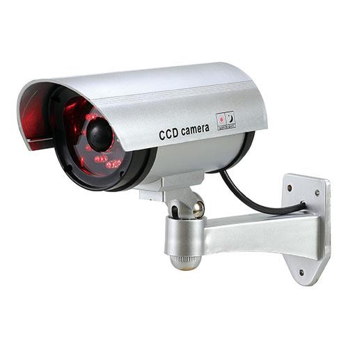 ARTEC 防犯ダミーカメラ(人感センサーライトタイプ) 人を感知して赤色LEDが点灯 防水仕様で屋...