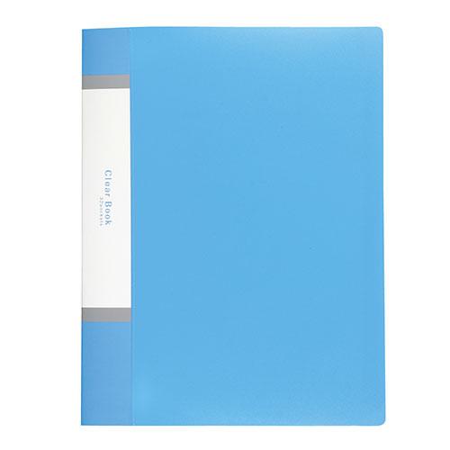 ARTEC クリアブックA4 横入れ 40ポケット ブルー ATC74595