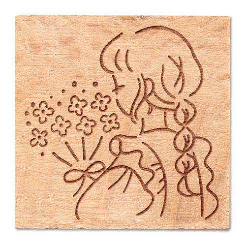 ARTEC 木柄スタンプ30 ガールズライフ フラワー 1 花と女の子の優しい時間 大人かわいいスタ...