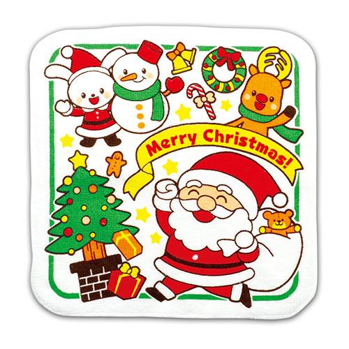 ARTEC クリスマスタオルハンカチ(サンタとゆかいななかまたち) ATC77642
