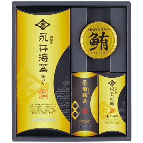 永井海苔 永井 味と香の詰合せ〔永井味付海苔・永井お吸い物(松茸風味)・深蒸し茶・鮪油漬フレーク〕 ...