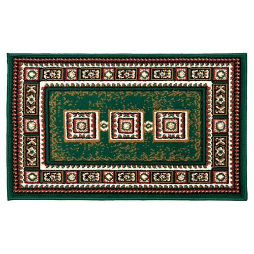 ウィルトン織マット 60×100cm(パイル長約7mm) グリーン K60707410