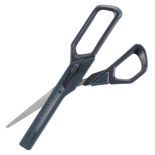 2in1カッター付ハサミ カッターで梱包してタグをハサミで切るなど一連の作業を一つで賄える SP-3...