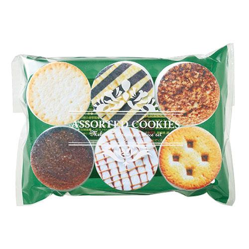 クッキーアソートメラミンスポンジ6個入 美味しそうなクッキーの詰め合わせ風デザイン プチギフト SP...