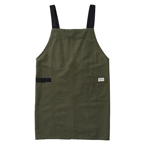 レップ 速乾エプロン クイックドライ加工・肩ずれしないH型デザイン プレイン/カーキ REP-562...