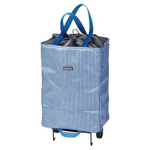 レップ ハンディトートカート 折りたたみ式・自立型・保冷保温機能 ストライプ/ブルー REP-564...