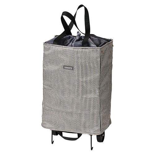 レップ ハンディトートカート 折りたたみ式・自立型・保冷保温機能 ストライプ/ブラック REP-56...