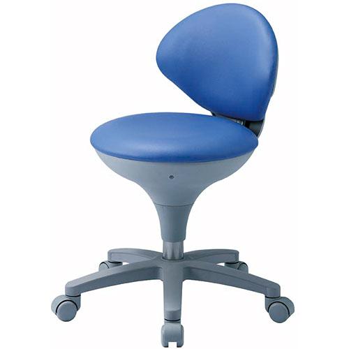 東洋工芸 ワーキングスツール 背付き WS021シリーズ ブルー WS021-VBL