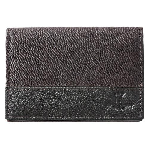 ヒロココシノ・オム 名刺入れ 約75×110×18mm・牛革/合成皮革 チョコ 22519004