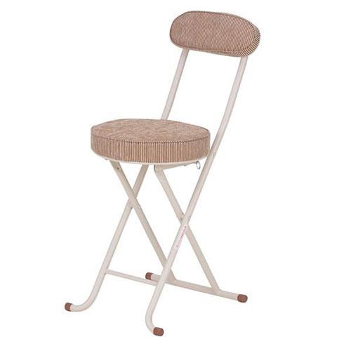武田コーポレーション 背付き折りたたみチェアー ベージュ SOT-75BE
