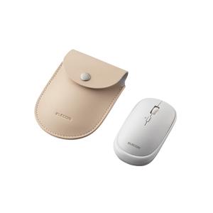 エレコム BlueLEDマウス/薄型/Bluetooth対応/4ボタン/ポーチ付/ホワイト M-TM10BBWH｜krypton