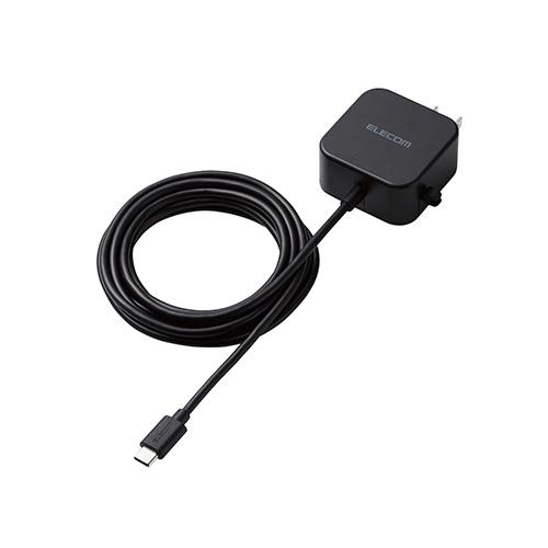 エレコム AC充電器/スマホ・タブレット用/2.4A出力/Type-C/USB-C/ケーブル一体型/...