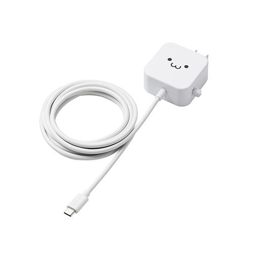 エレコム AC充電器/スマホ・タブレット用/2.4A出力/Type-C/USB-C/ケーブル一体型/...