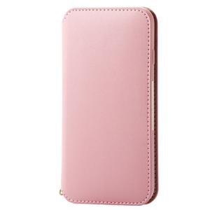 エレコム iPhone SE 第3世代 レザーケース 手帳型 NEUTZ 磁石付 ピンク PM-A22SPLFY2PN｜krypton