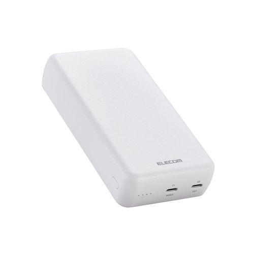 エレコム 20000mAh 2C PD20W モバイルバッテリー ホワイト DE-C52-20000...