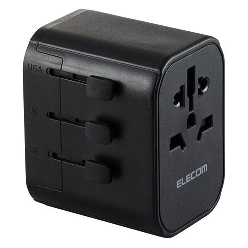 エレコム 海外用マルチ変換アダプタ AタイプBFタイプOタイプSEタイプ 出力15W USB-C×1...