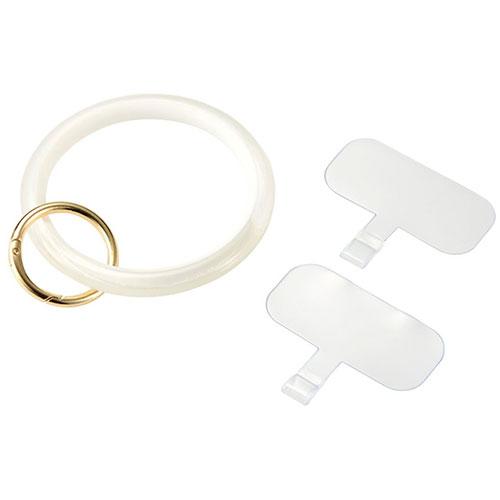 エレコム スマホハンドストラップ ストラップホールシート付属(2枚) 樹脂素材リング &amp;me クリア...