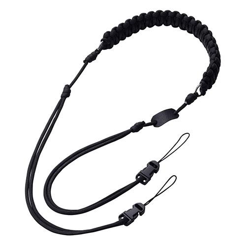 エレコム instax(チェキ)miniシリーズ用 ネックストラップ/ロープ編み ブラック IC-S...