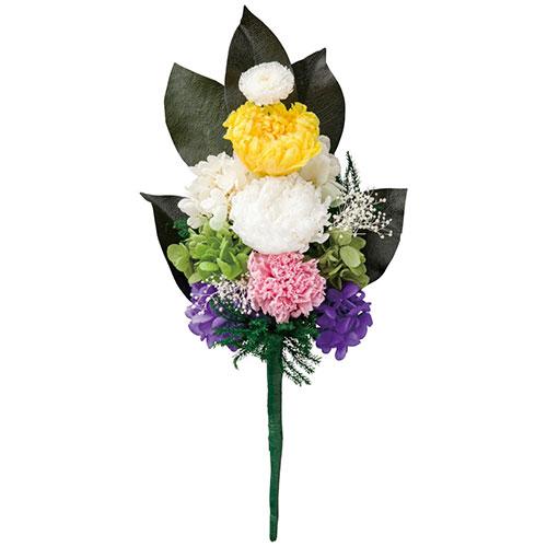 スープ プリザーブド仏花 麗蘭小 〔12×8×35cmプリザーブド仏花1個〕 大菊とカーネーションを...