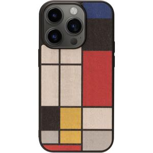 Man & Wood マンアンドウッド MagSafe対応天然木ケース for iPhone 15 Pro Mondrian Wood I25523i15PR｜krypton