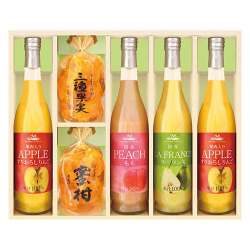 美食ファクトリー 果実のゼリー・フルーツ飲料セット 〔信州産すりおろしりんごジュース・国産もも果汁入...