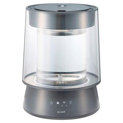 QUADS ガラススチーム加湿器 グラス グレー 〔約250×250×320mm〕 22641004