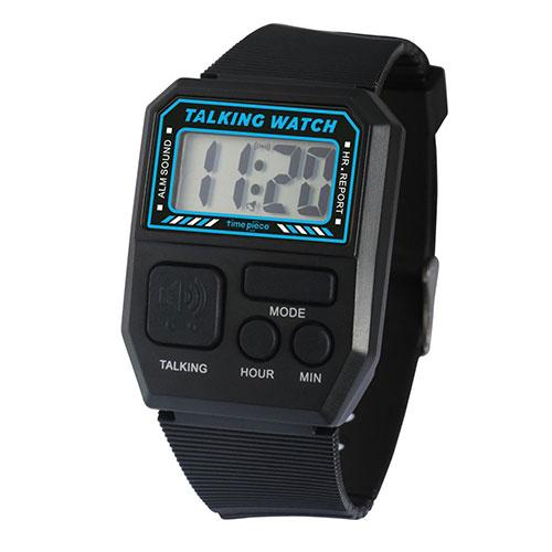 Time Piece タイムピース トーキングウォッチ ボタンを押すだけで時刻を音声でお知らせ ブラ...