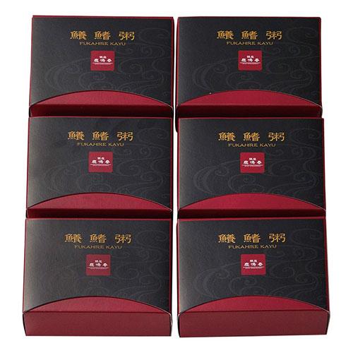 銀座鹿鳴春 鱶鰭粥 ふかひれかゆ6食 フリーズドライ ふかひれ・野菜・きくらげ・鶏や魚介のスープ K...