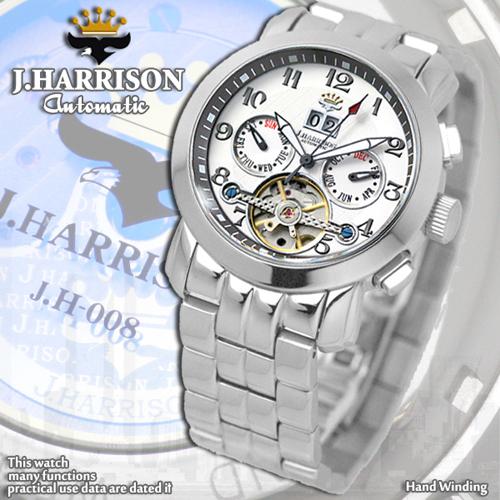 J.HARRISON 多機能付ビッグテンプ自動巻&amp;手巻き JH-008WW