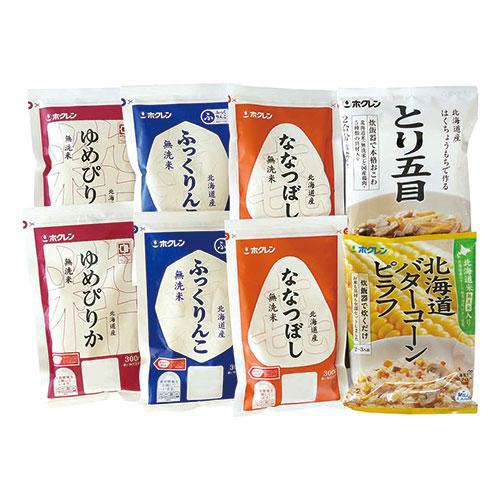 味彩 旬彩米ギフト 〔無洗米ゆめぴりか・無洗米ふっくりんこ・無洗米ななつぼし・とり五目おこわ・バター...
