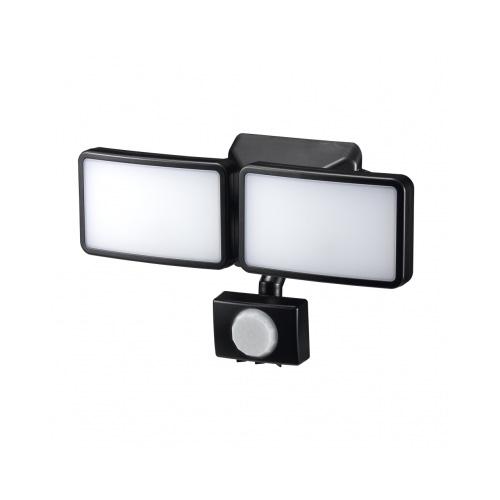 〔3セット〕 YAZAWA ソーラー式 3WLED センサーライト 2灯 SLR3LES2X3