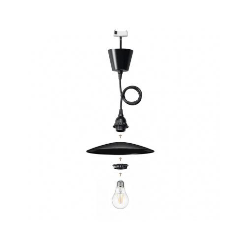 〔5個セット〕 YAZAWA レトロペンダントランプ付きペンダントライト ブラックPDR04L01B...