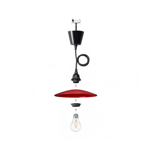 〔5個セット〕 YAZAWA レトロペンダントランプ付きペンダントライト レッドPDR04L01RD...