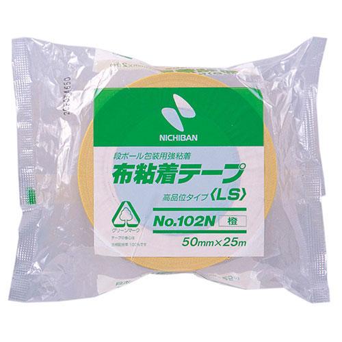 〔5個セット〕 ニチバン 布テープ102N 50×25 橙 NB-102N13-50X5