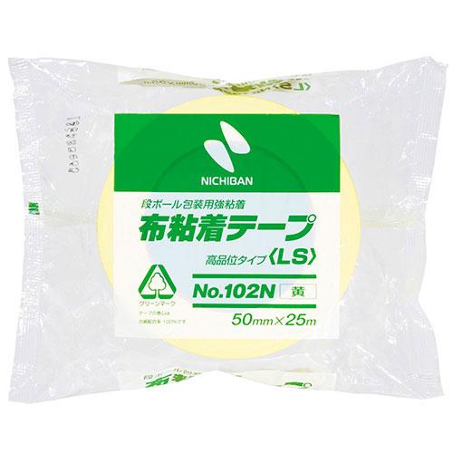 〔5個セット〕 ニチバン 布テープ102N 50×25 黄 NB-102N2-50X5