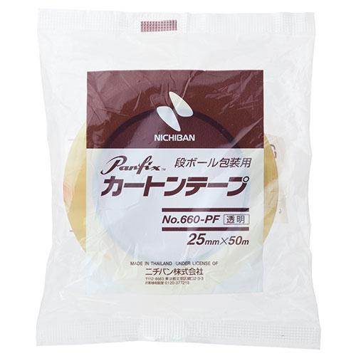 〔10個セット〕 ニチバン PANFIX カートンテープ 660PF 透明 25×50 NB-660...