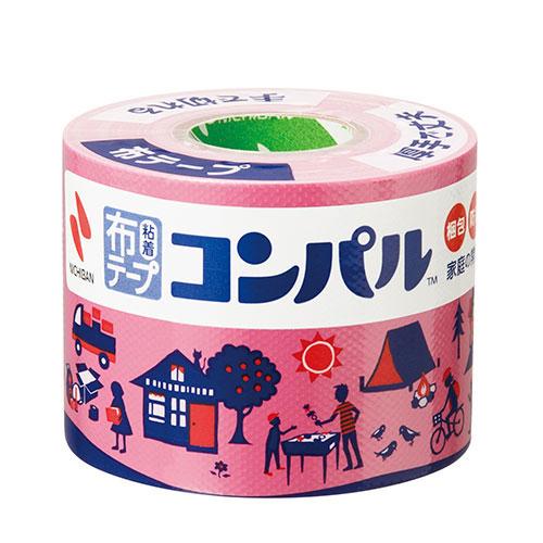 〔5個セット〕 ニチバン 布粘着テープ コンパル ピンク NB-CPN11-50X5