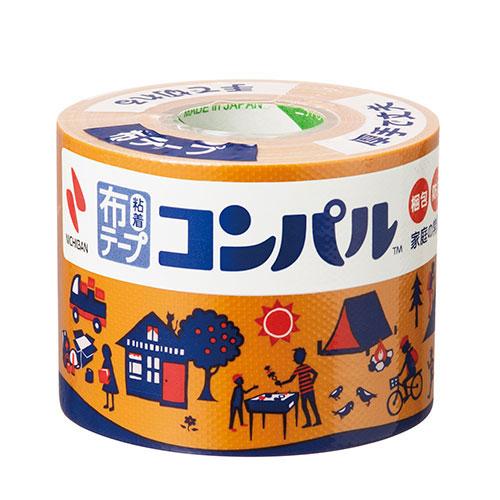 〔5個セット〕 ニチバン 布粘着テープ コンパル 橙 NB-CPN13-50X5