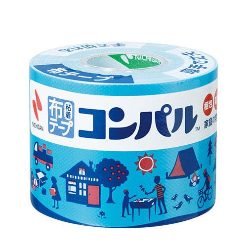 〔5個セット〕 ニチバン 布粘着テープ コンパル ライトブルー NB-CPN20-50X5
