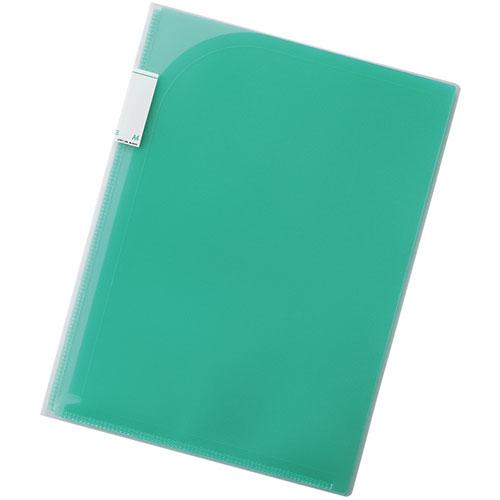 〔10セット〕 LIHIT LAB. Avanti 6ポケットホルダー A4(A3・2ツ折) グリー...