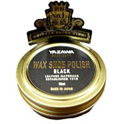 〔5セット〕 矢澤 YAZAWA SHOE CARE ワックスシューポリッシュ ブラック 50mL ...