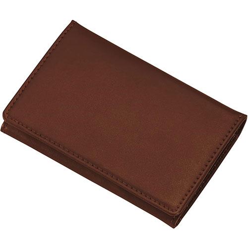 〔3セット〕 レイメイ藤井 GLOIRE メモホルダー付名刺入れ(合皮製)ブラウン GLN1054C...