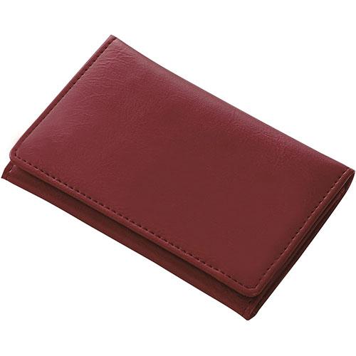 〔3セット〕 レイメイ藤井 GLOIRE メモホルダー付名刺入れ(合皮製)ワイン GLN1054ZX...