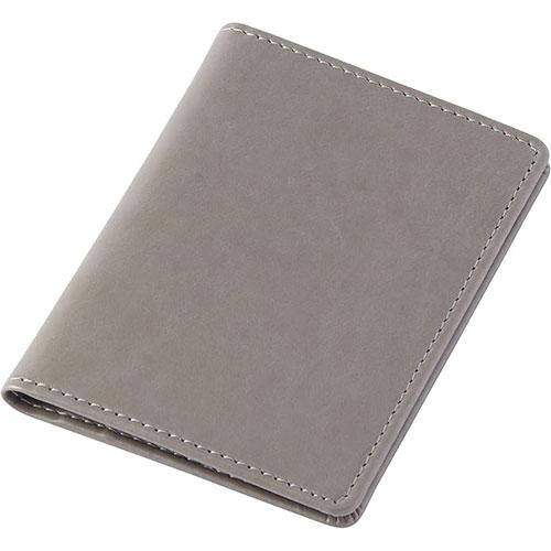 〔3セット〕 レイメイ藤井 グロワール 2つ折りパスケース グレー GLP1166NX3
