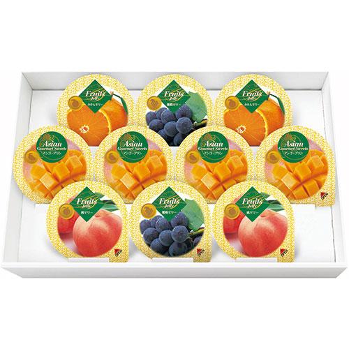 〔12セット〕 金澤兼六製菓 10個マンゴーープリン&amp;フルーツゼリーギフト 〔マンゴープリン・みかん...