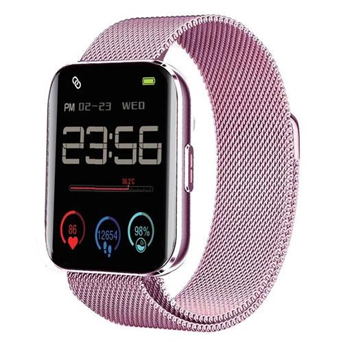 ommix オムミックス スマートウォッチ スクエア型 メッシュベルト 検温機能付き WW21062...